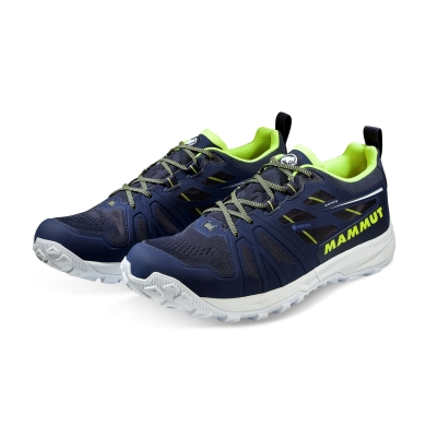 Mammut Trail-Laufschuhe Saentis Low GTX (wasserdicht) marineblau/lime Herren